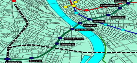 A 4-es metró tervezett útvonala A 4-es metró tervezett útvonala
