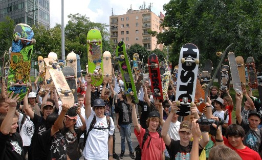 Budapesti gördeszkás felvonulás